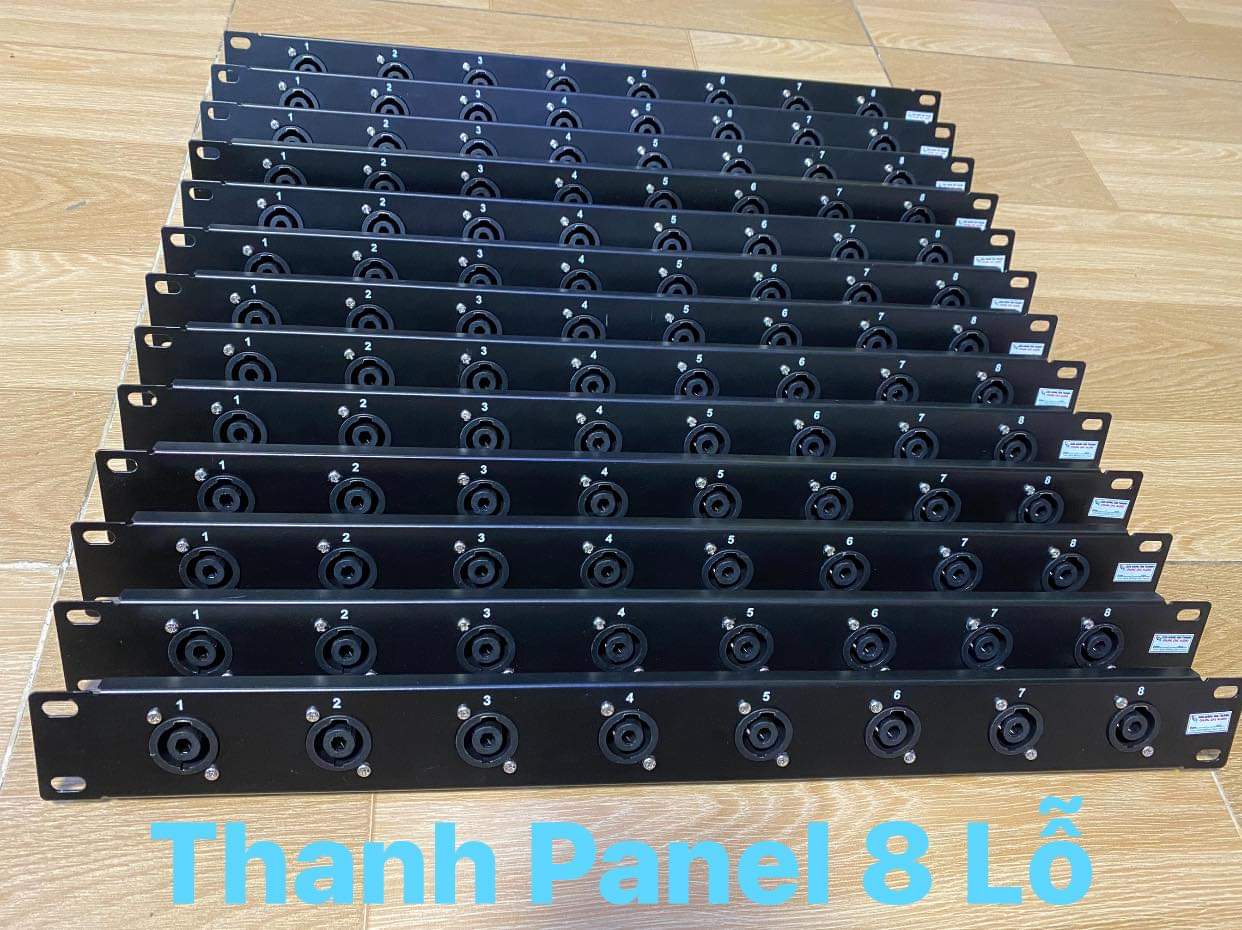 Thanh Panel Bắt Jack Loa, Jack tín hiệu, Jack Nguồn .Thanh 8 lỗ có jack