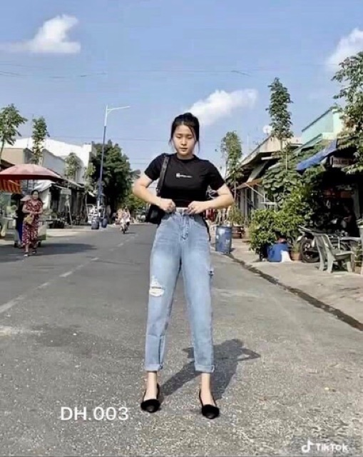 Quần bagy bò rách mã 003 DH12