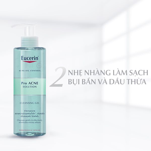 [HCM]Eucerin Gel Rửa Mặt Dành Cho Da Nhờn Mụn Proacne Cleasing 400ml