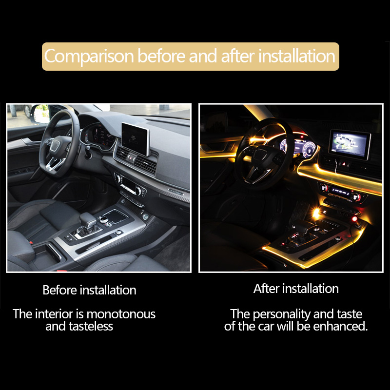Car Mouldings 12V Car Dashboard Decoration Strips Auto Atmosphere Light