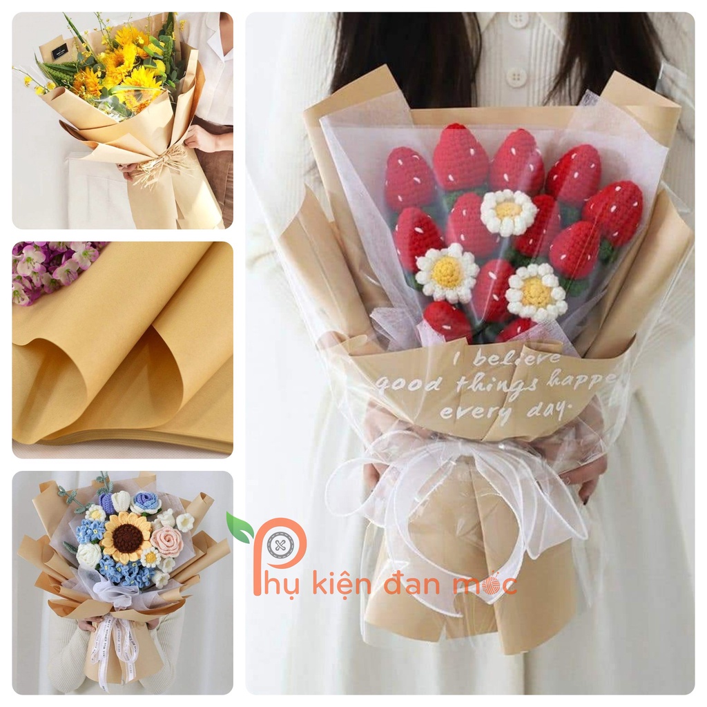5 Tờ Giấy Xi Măng Kraft Gói Hoa (Khổ 50x70cm)