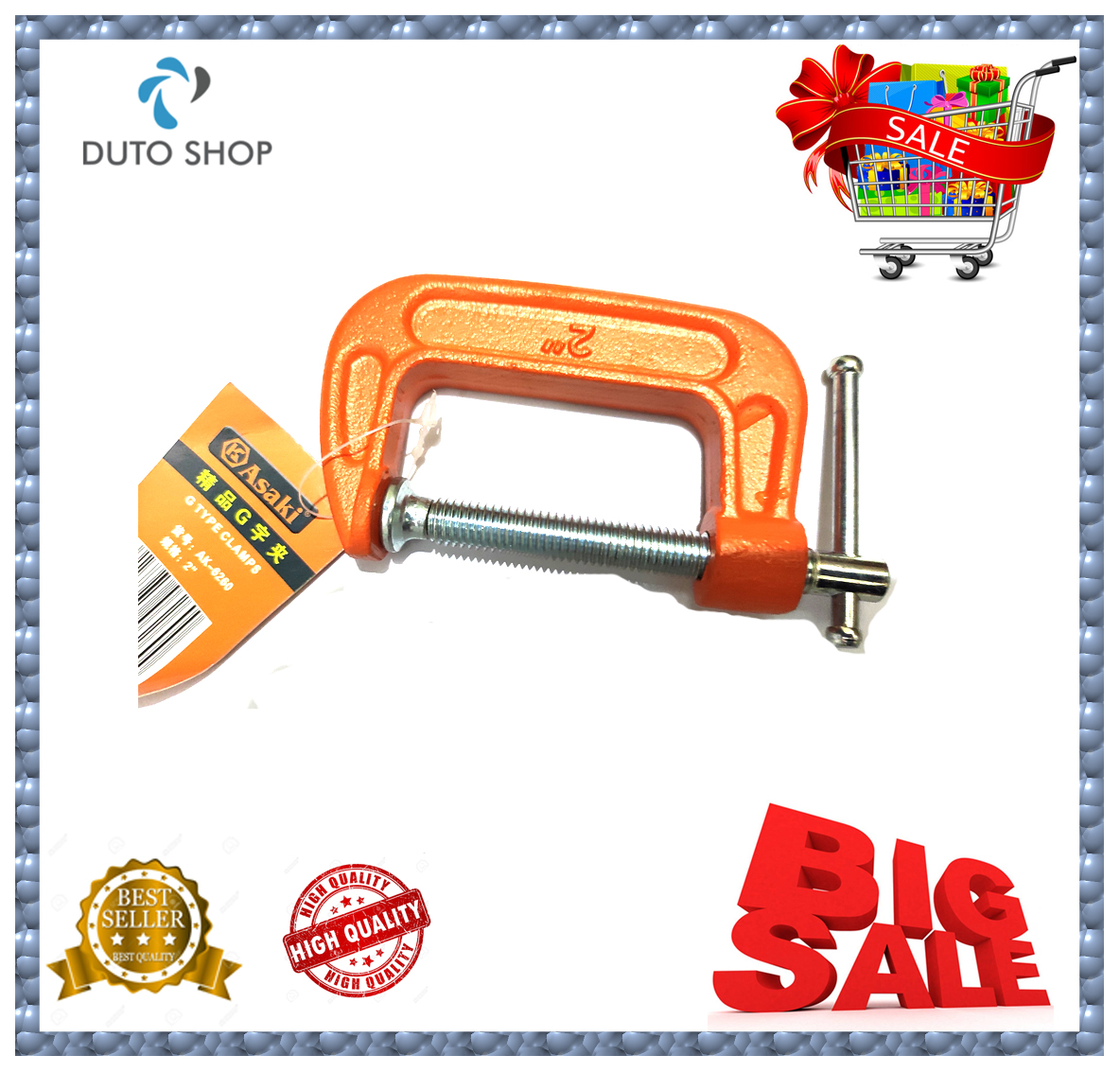 Cảo chữ C Asaki AK-6260 2inch (Vam chữ G)