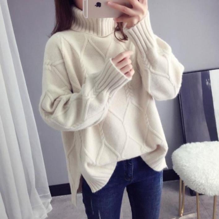 L096 - Áo len cổ lọ phong cách Hàn Quốc