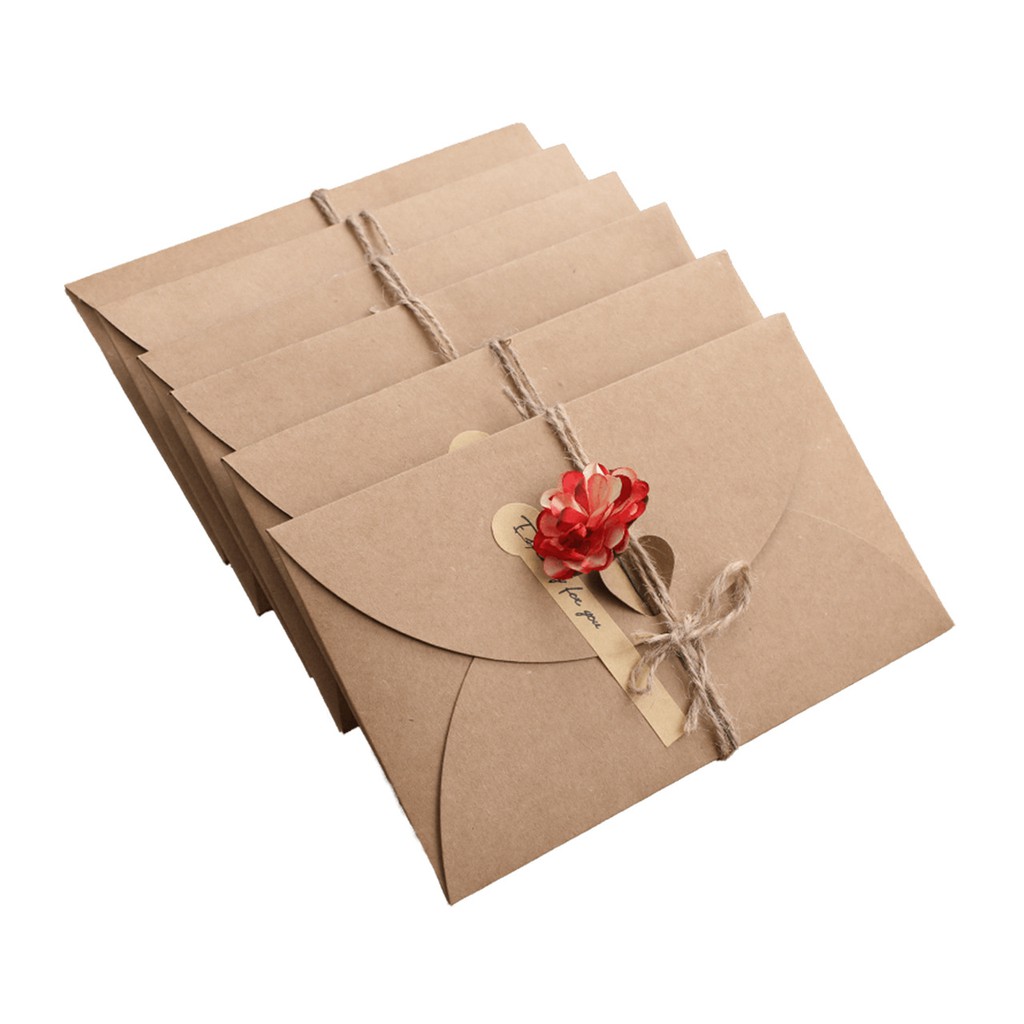 Thiệp Chúc Mừng Handmade Giấy Kraft Cổ Điển