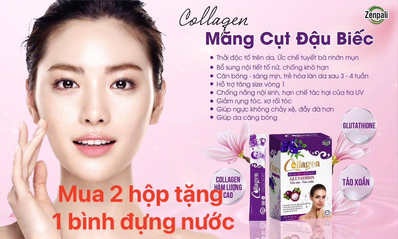 Collagen Măng Cụt Đậu Biếc zenpali [Chính Hãng]