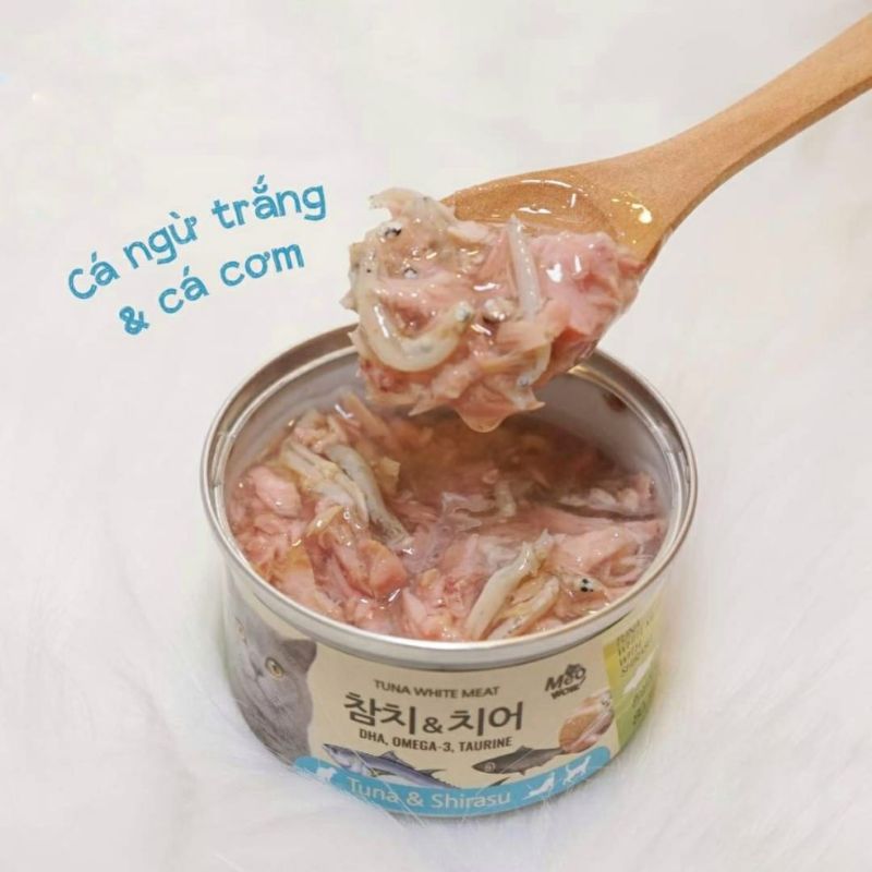 Cá ngừ trắng & cá cơm đóng hộp cho mèo Tuna White Meat