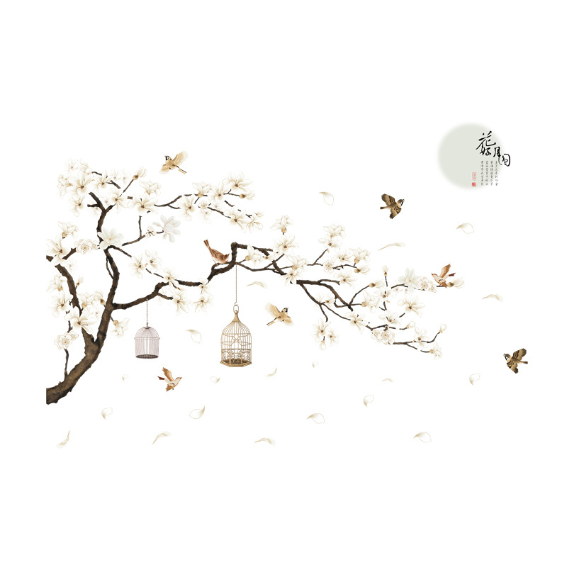 DECAL DÁN TƯỜNG TẾT CÀNH MAI TRẮNG