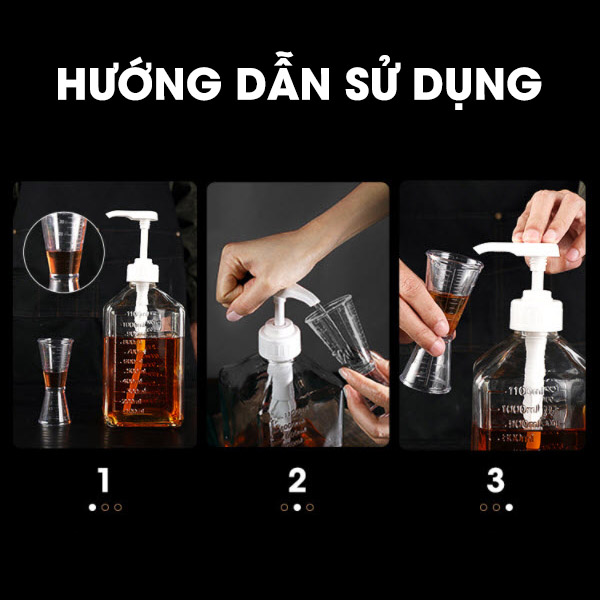 Bình Bơm Siro Nước Đường Thuỷ Tinh 1100ml (Đã bao gồm Vòi 10ml)