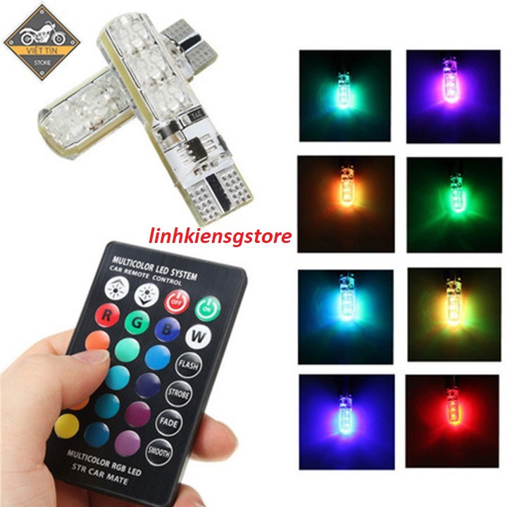 [HCM]2 ĐÈN LED XI NHAN DEMI ĐỔI MẦU THEO REMOTE