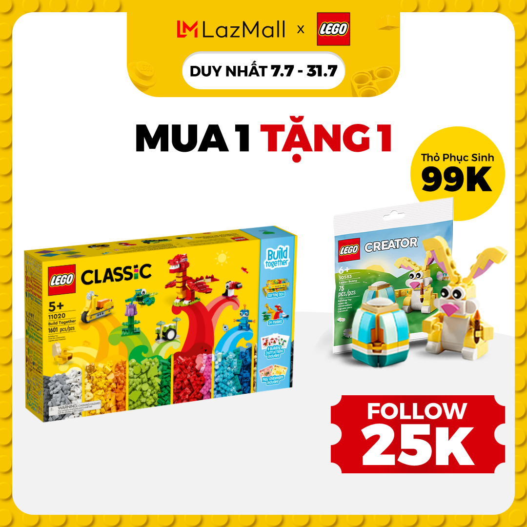 Đồ chơi Lego thùng gạch lắp ráp sáng tạo