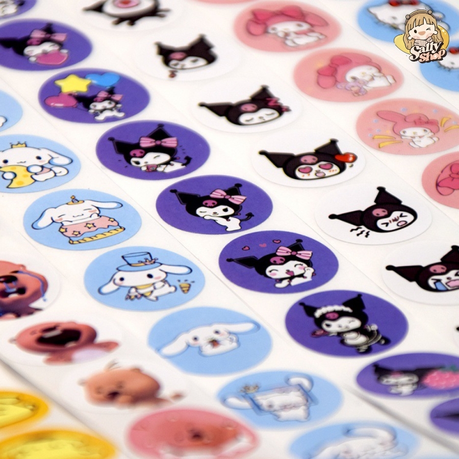 Cuôn 500 Miếng Dán Sticker Dễ Thương, Cute-The Sally Shop