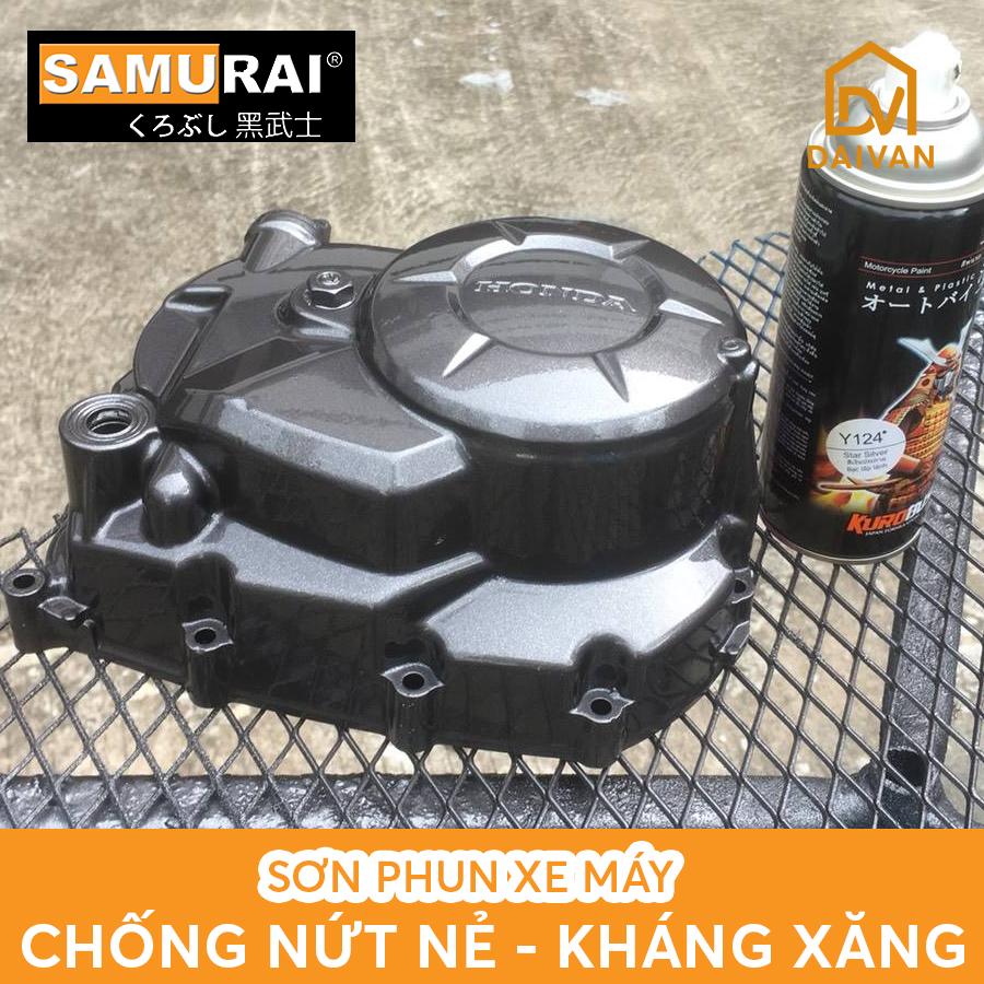 Chai sơn Samurai Y124* màu bạc lấp lánh - phần động cơ, lốc máy
