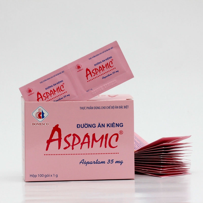 Đường ăn kiêng aspamic hộp 50 gói - hộp 100 gói dmc
