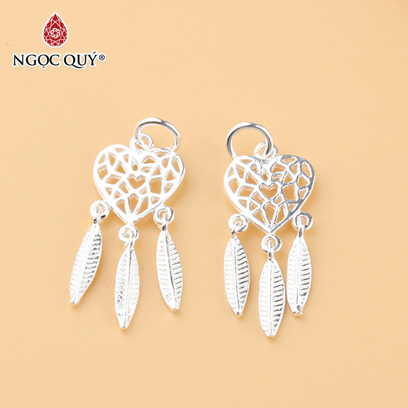 [HCM]Charm bạc dream catcher hình trái tim treo - Ngọc Quý Gemstones