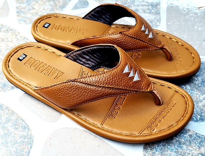 [HCM]DÉP XỎ NGÓN NAM THỜI TRANG DA BÒ CAO CẤP