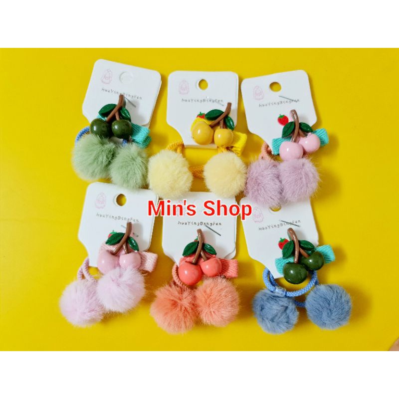 Set cột tóc + kẹp tóc bông siêu cute cho bé