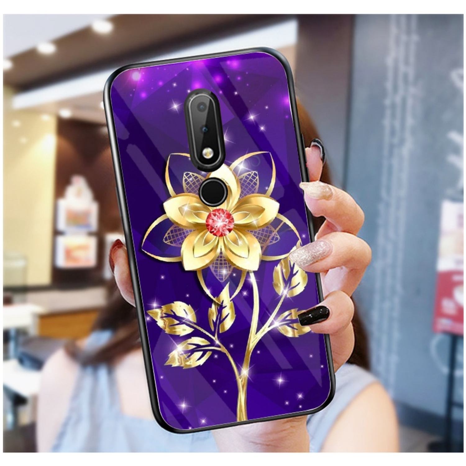 Ốp lưng nokia 6.1 plus ốp kính bóng cao cấp mới ƞhất