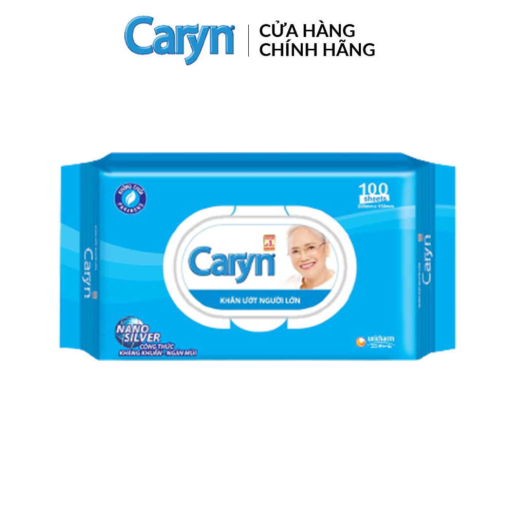 Combo 2 Khăn ướt Caryn công thức kháng khuẩn 100 Miếng/Gói [Bao bì thay đổi theo từng đợt nhập hàng]