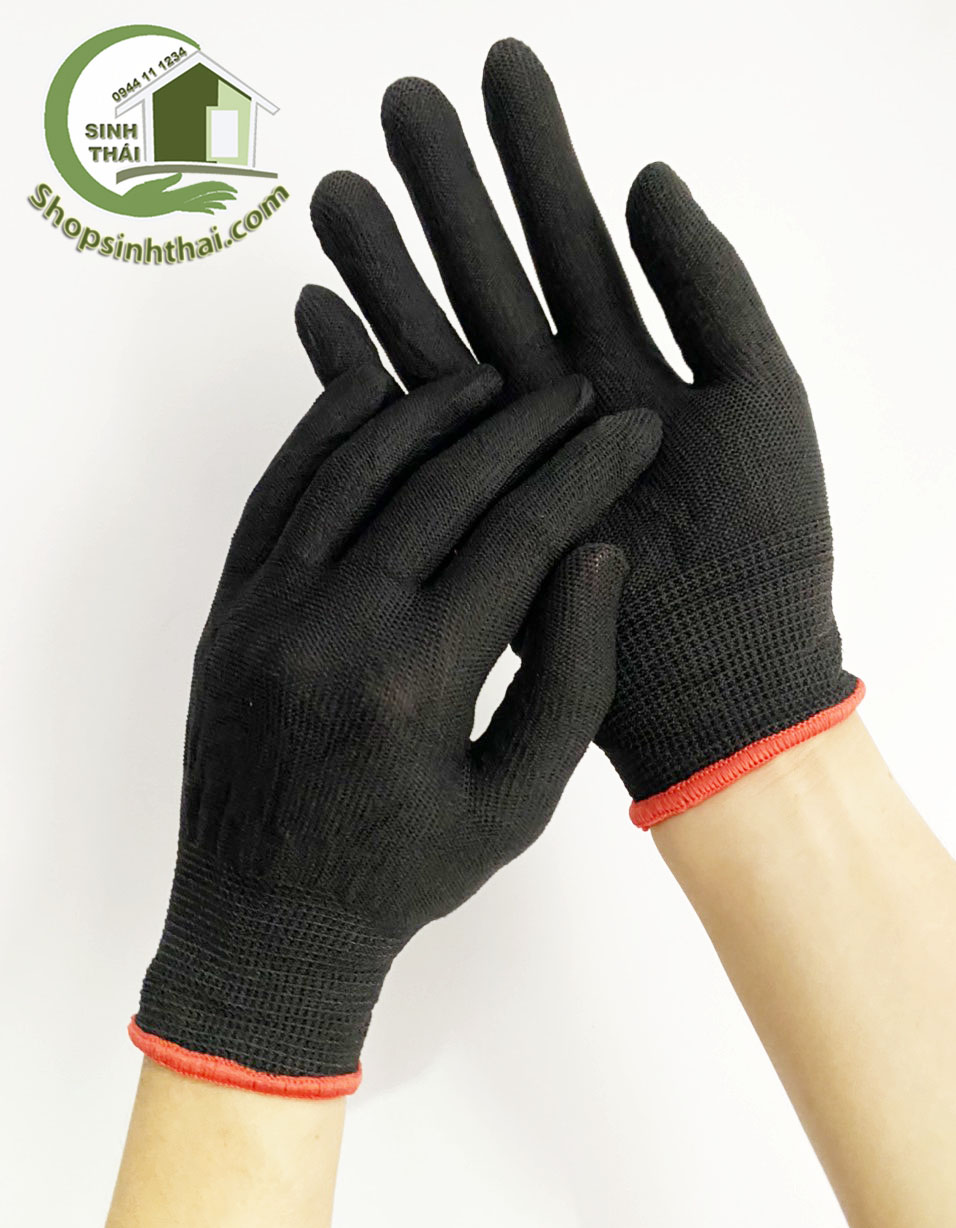 [HCM]Găng tay thun co giãn làm việc bao tay làm vườn sửa chữa dọn dẹp -  Thun trơn màu đen [ 1 đôi ]