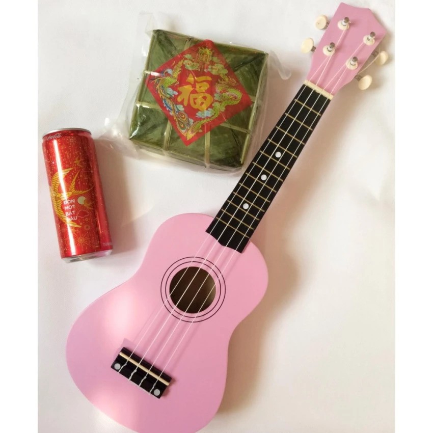 Đàn Ukulele Soprano màu trơn 21 đen - HÀNG CÓ SẴN