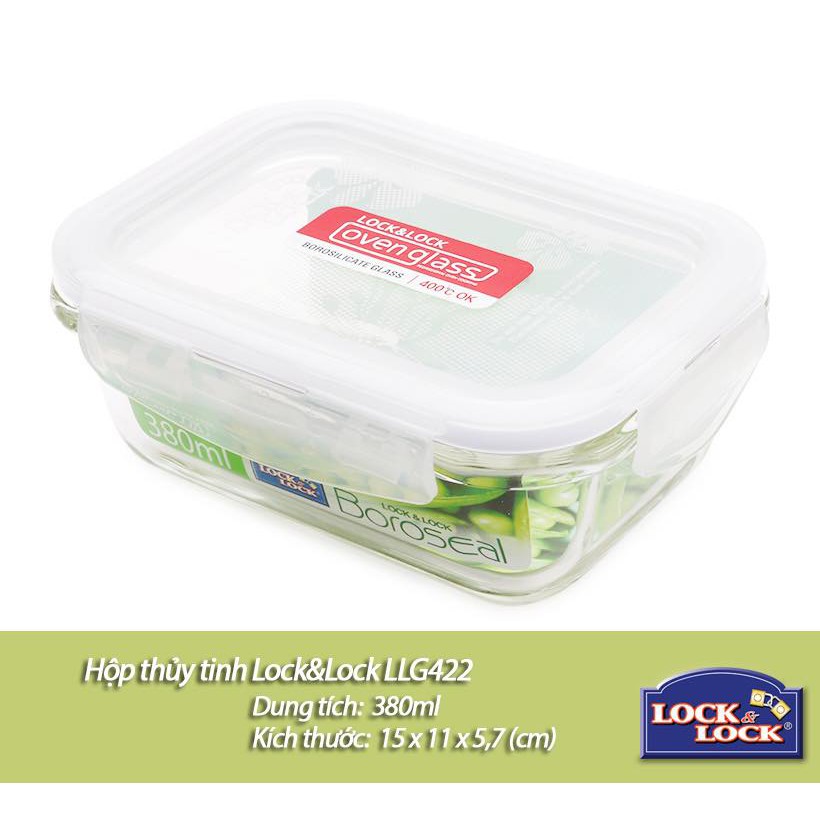 Hộp thủy tinh Lock&Lock 400ml - hộp thủy tinh
