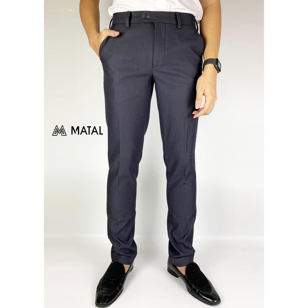 Quần âu nam MATAL phom classic, xanh tím than