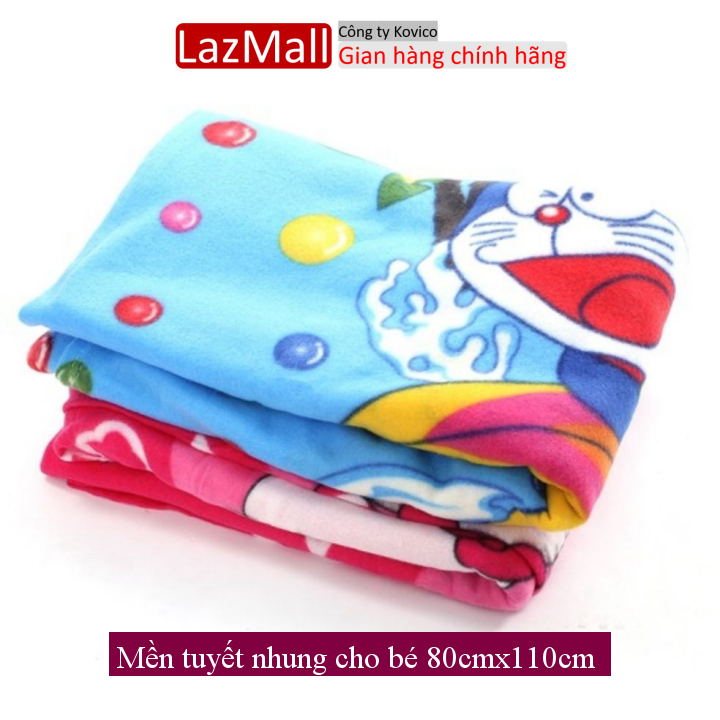 Mền tuyết nhung cho bé 80cmx110cm ( giao màu ngẫu nhiên )