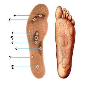 Miếng đế lót giày cao su có gân massage huyệt chân lưu thông tuần hoàn máu thumbnail