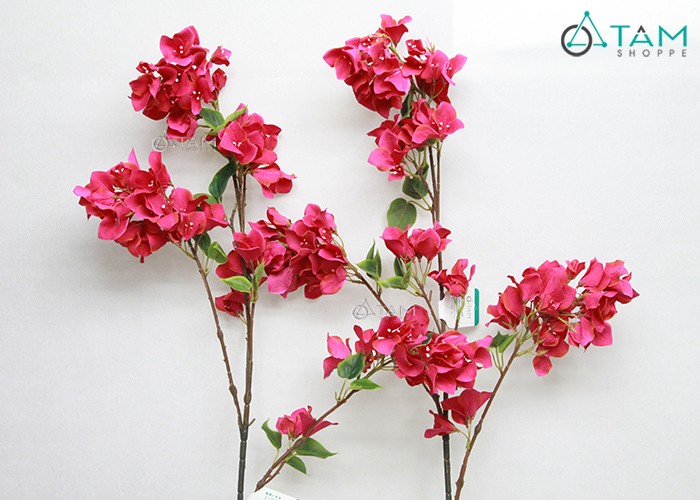 [HCM]Cành Hoa Giấy Giả Màu Hồng D100Cm F-Chg-96 - Fbghtg