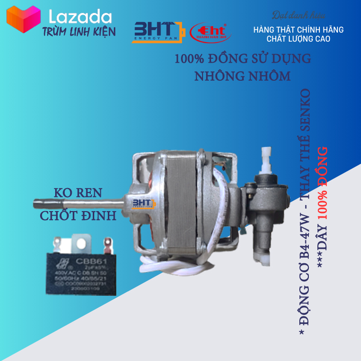 Moter B4 - 47W / 220V Thay Thế Quạt Senko - Asia