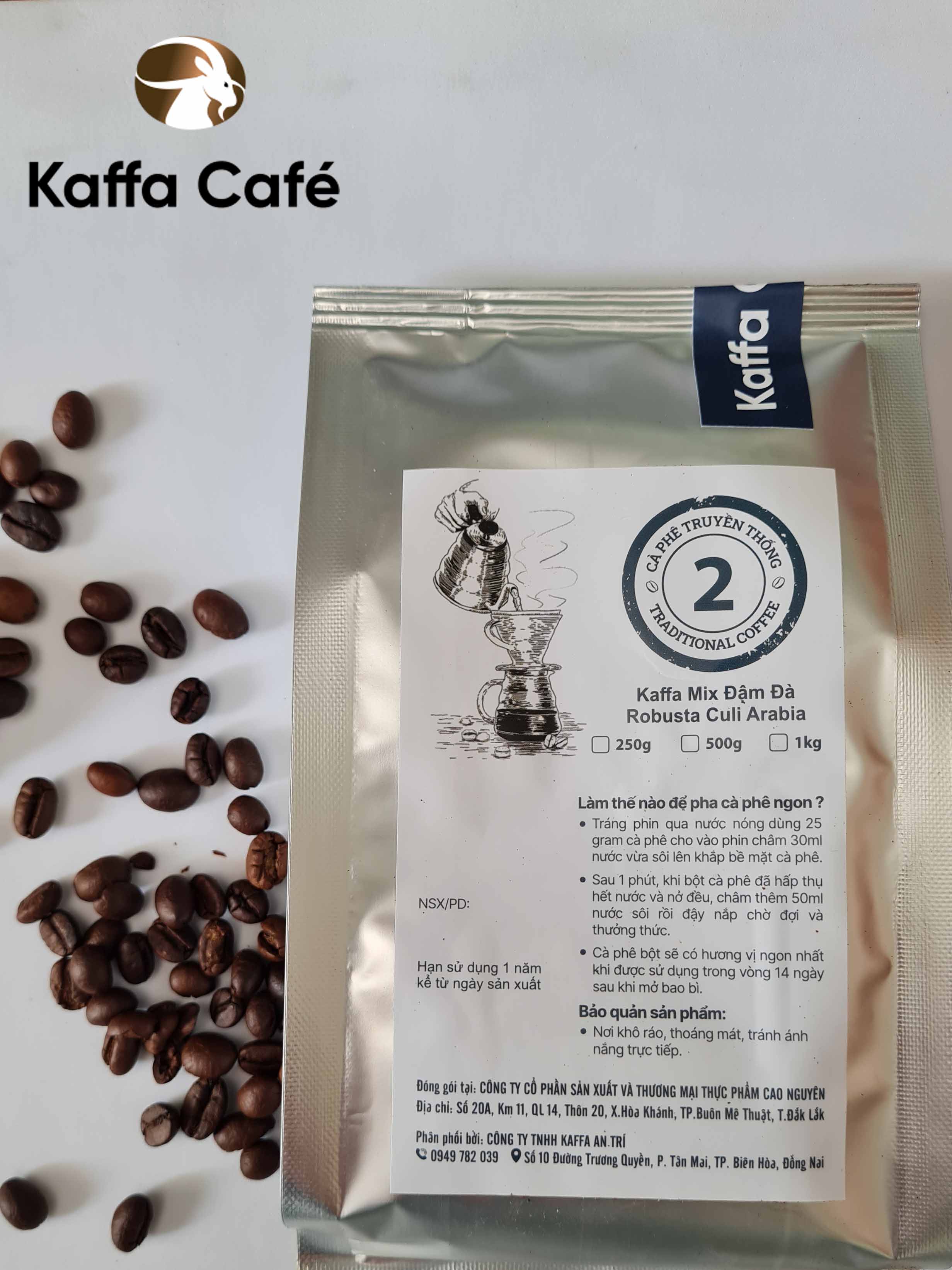 1kg Mix Truyền Thống Pha Phin Số 2 (đậm đà thơm hơn)