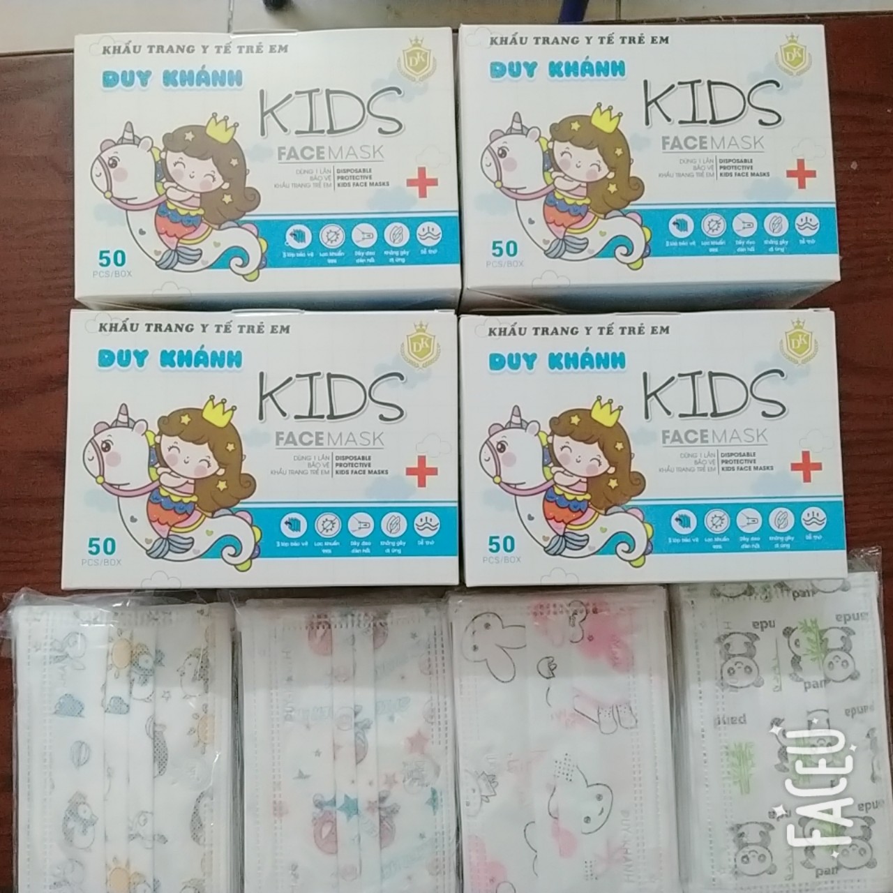 Hộp 50 cái khẩu trang trẻ em imask kids