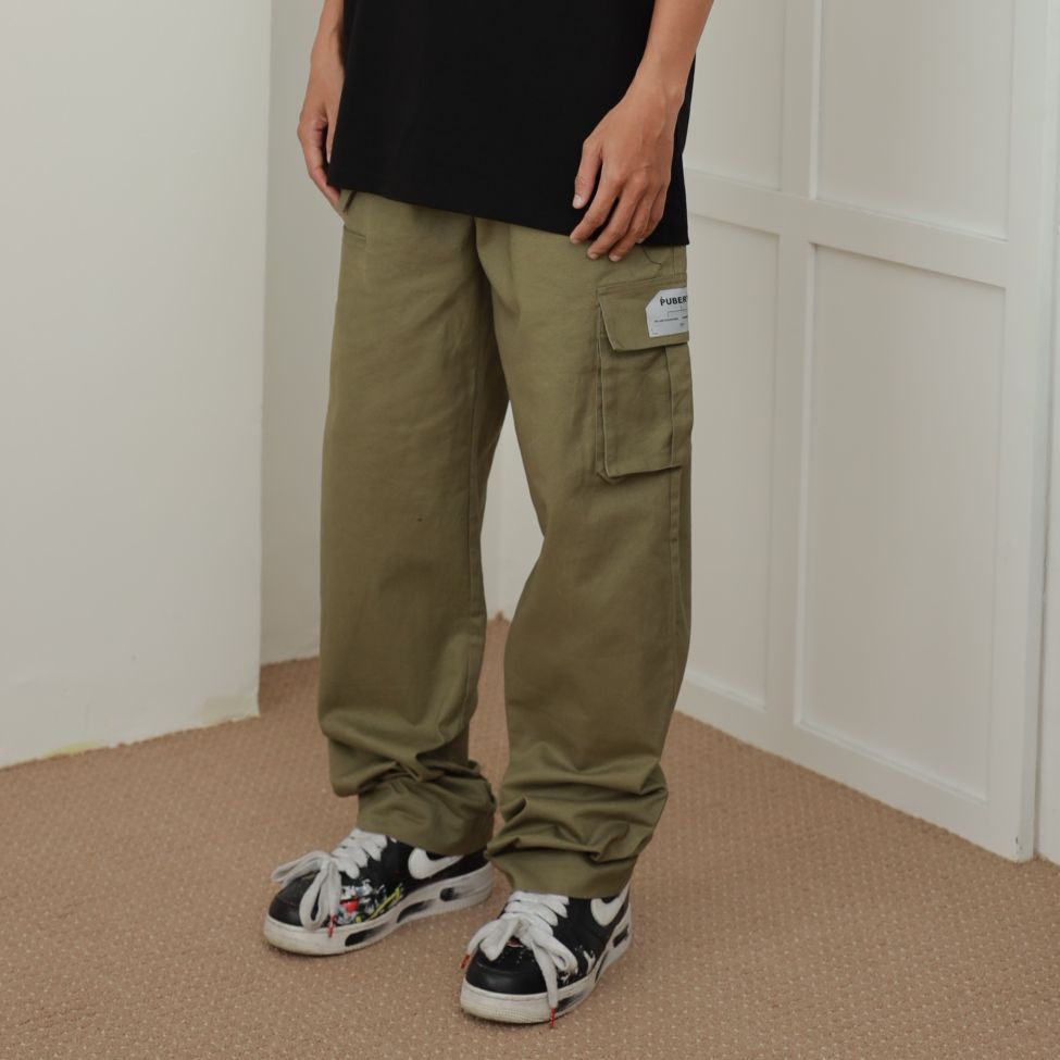 Quần Baggy Kaki PUBERTY/ Màu Xanh, Đen