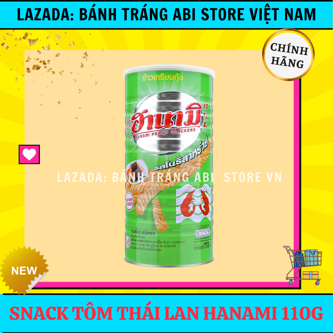 SNACK TÔM THÁI HANAMI LON 4 VỊ SẴN 110G