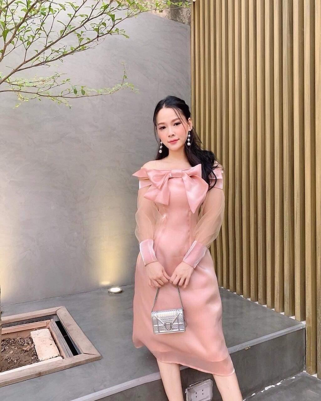 Đầm Xòe Dự Tiệc Trễ Vai