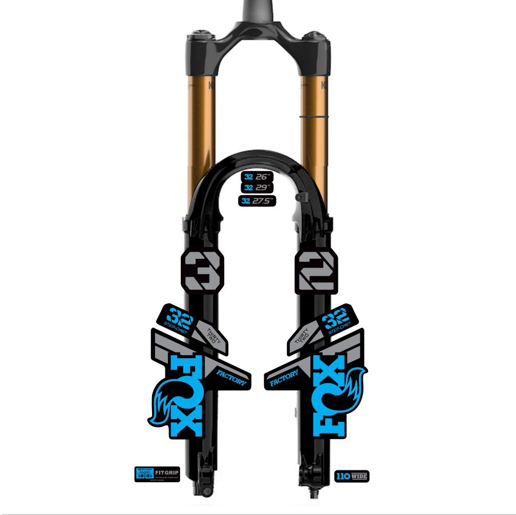 tem decal dán phuộc xe đạp địa hình Fox kashima 32 2022 | cheetahdecals.com