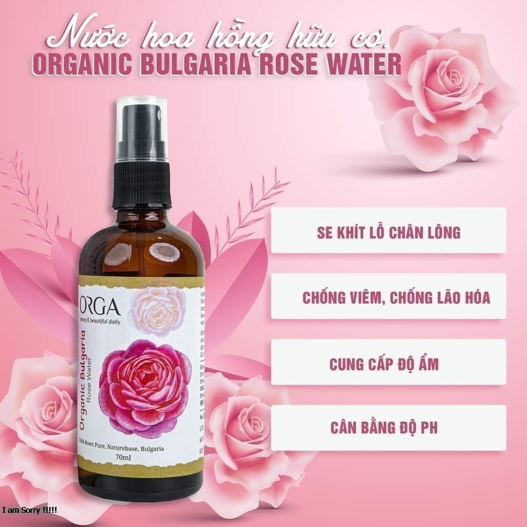 Nước Hoa Hồng Nguyên Chất ROSE WATER ORGANIC BULGARIA