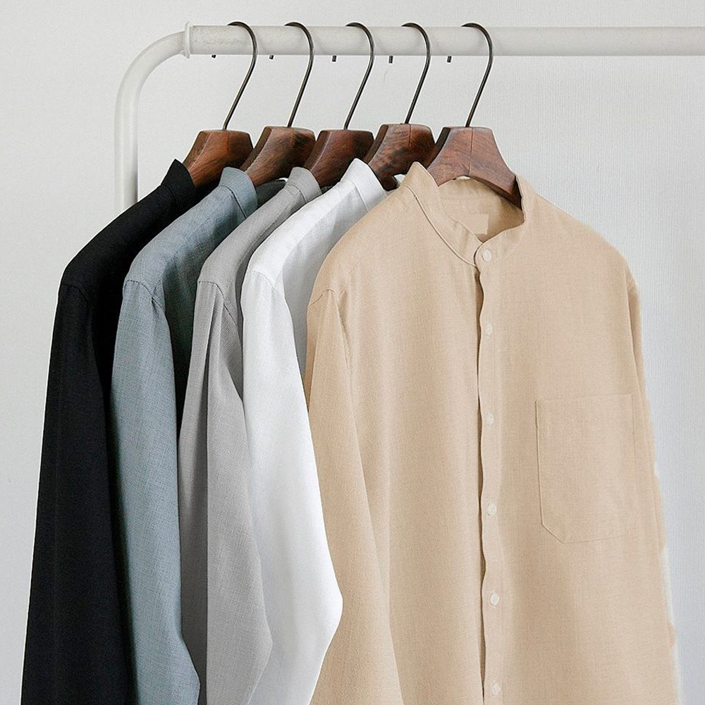 Áo Sơ Mi Nam Dài Tay Chất Đũi Cổ Tàu Thời Trang Phong Cách Trẻ Trung Top Trend Hàn Quốc