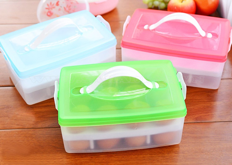 Hộp Đựng Trứng Tủ Lạnh 2 Tầng,hộp đựng trứng