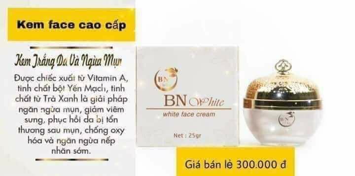 <HCM>Kem mụn trắng da ngừa nám BN WHITE
