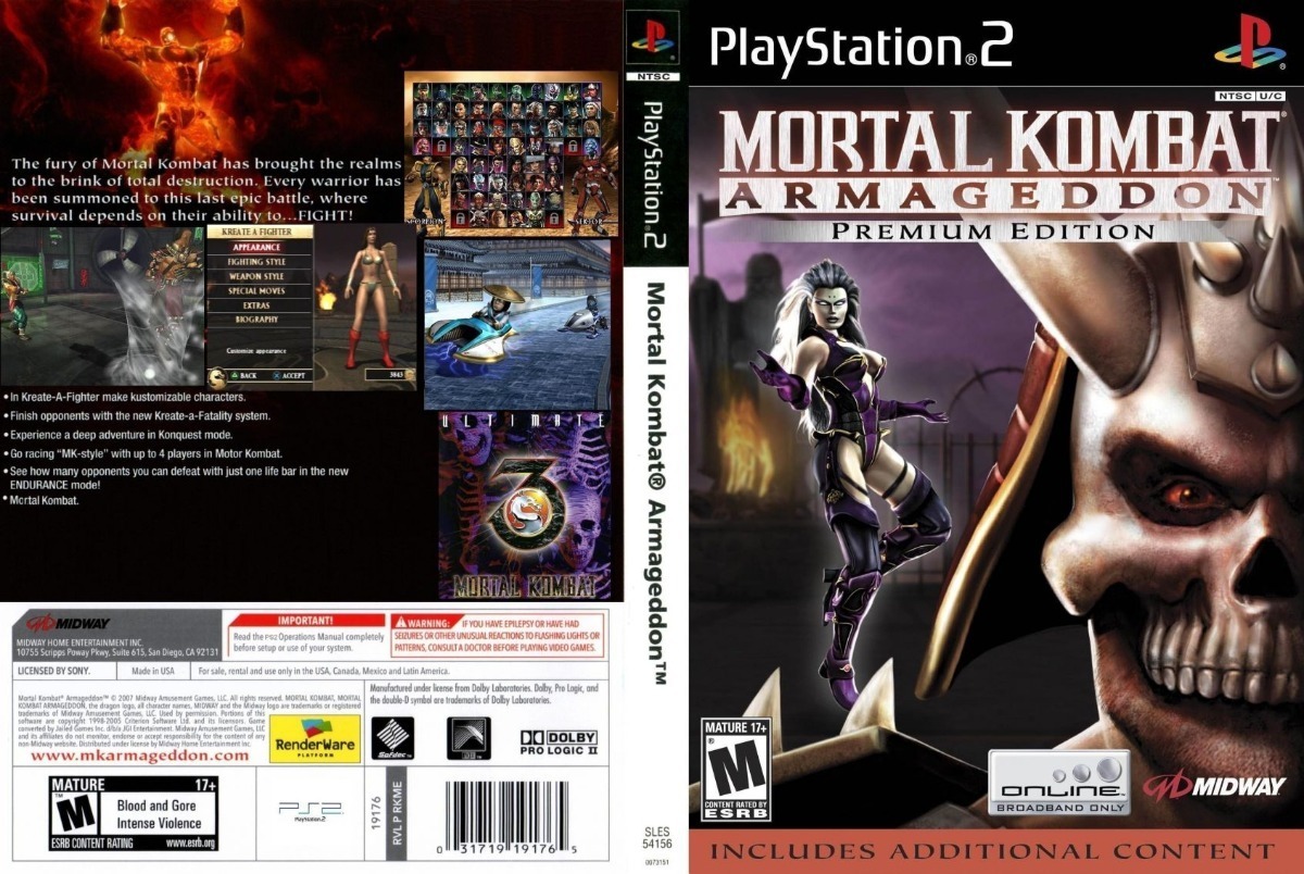 DVD PS2 RỒNG ĐEN MORTAL KOMBAT - ARMAGEDDON PREMIUM EDITON 2020
