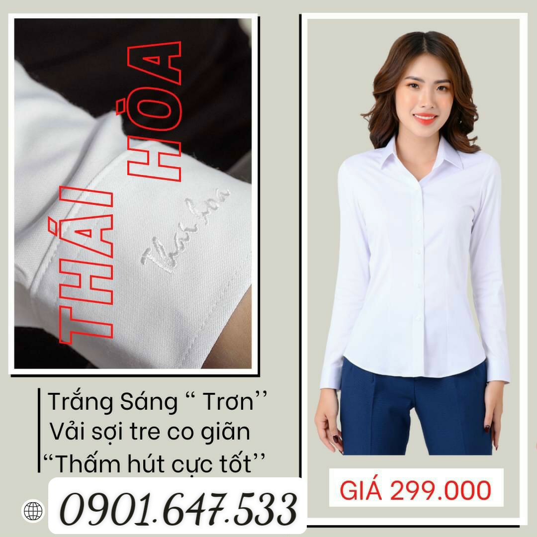 Áo Thái Hòa vải sợi tre 8919 đủ màu