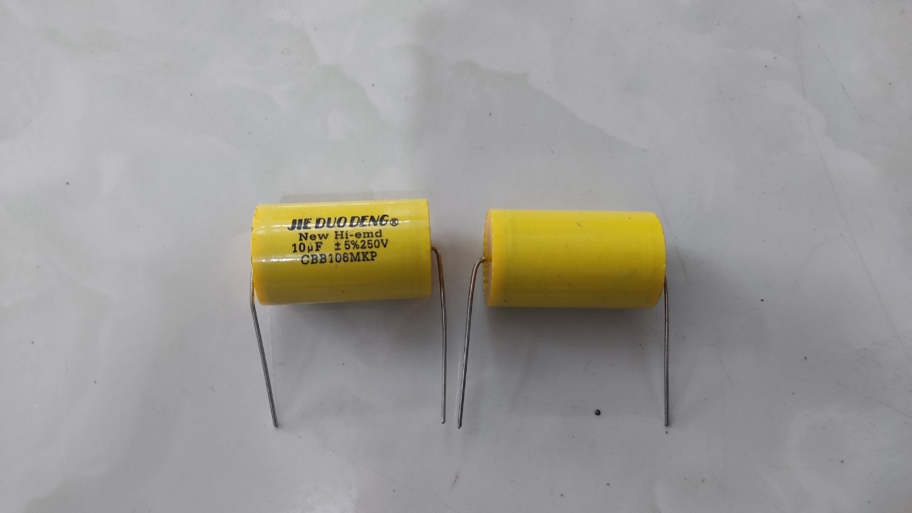 tụ phân tần vàng tròn 10 MF - 250v - giá 2 con
