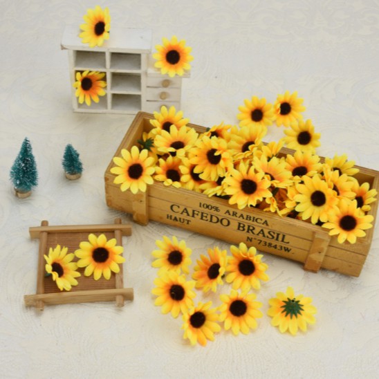 COMBO 10 ĐẦU HOA HƯỚNG DƯƠNG VẢI LỤA LIZFLOWER