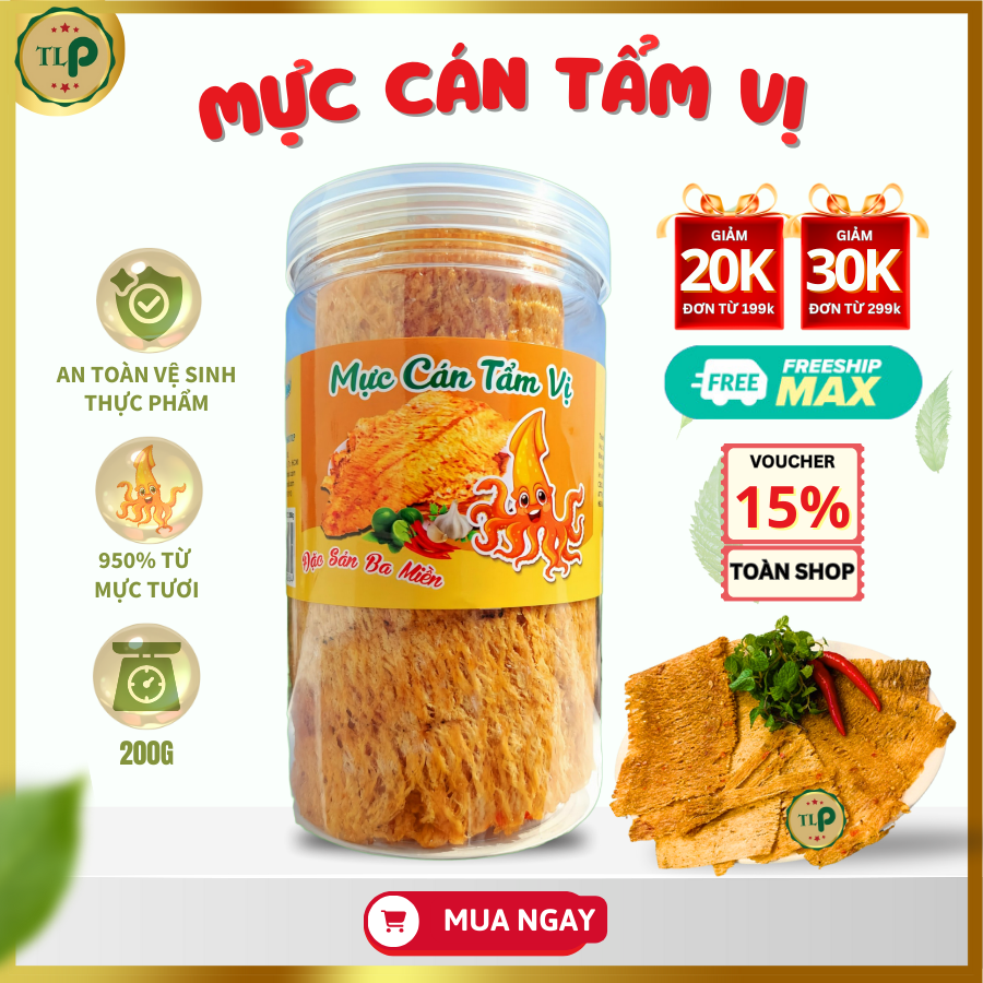 MỰC ÉP TẤM GIA VỊ TÂN LỘC PHÁT - HŨ 200G
