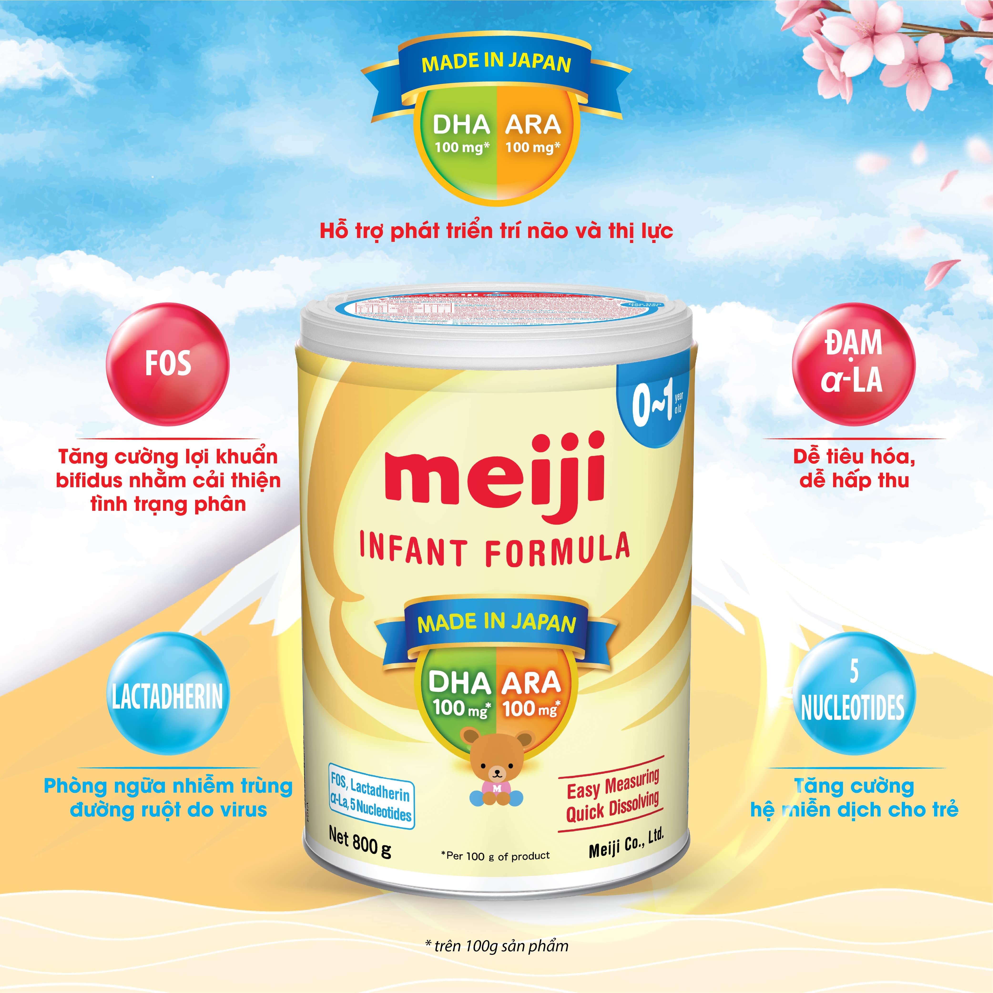 Meiji Infant Formula, 0-12 tháng, 800g
