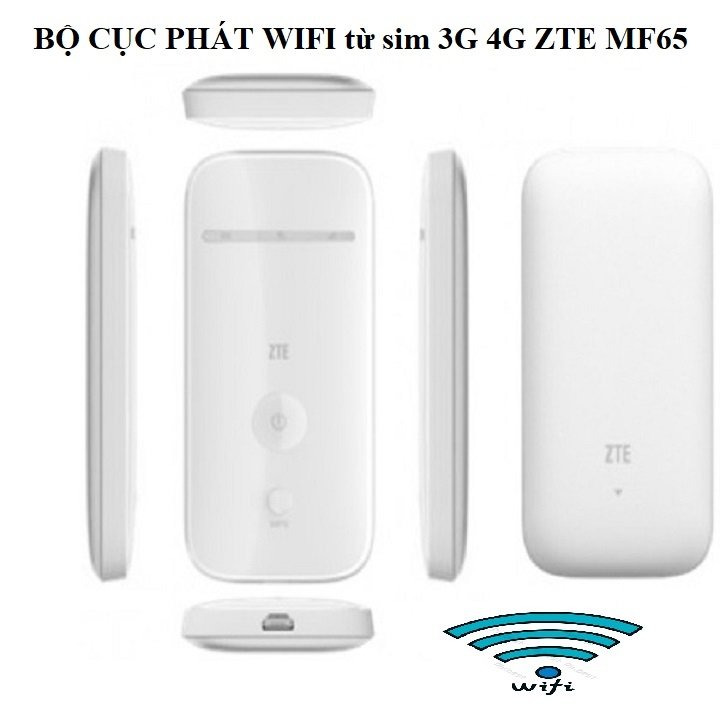 Bộ Phát Wifi 3G 4G LTE -Bộ Phát Wifi Cực Mạnh Bebo Mobile Hotspot MF65 -SUN ZTE MF65