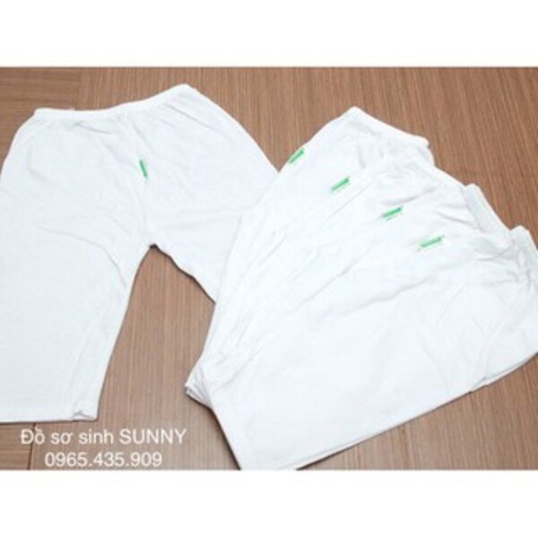 Combo 5 quần dài trắng cotton cho bé