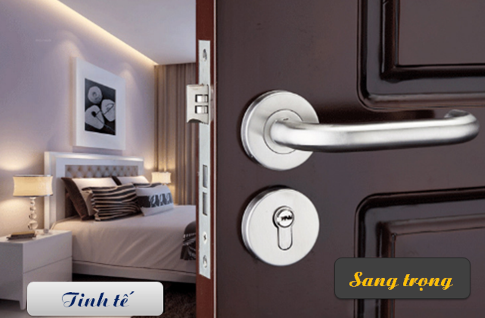 Khóa cửa tay gạt cao cấp Inox MS4