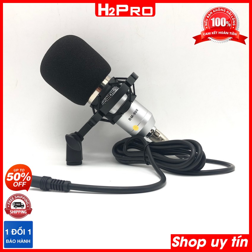 Mic Thu Âm Woaichang Bm900 Cao Cấp, Micro Livestream BM900 Chuyên Dụng Cho Dòng Sound Card K10, K300, H9, V8-H2Pro Tech